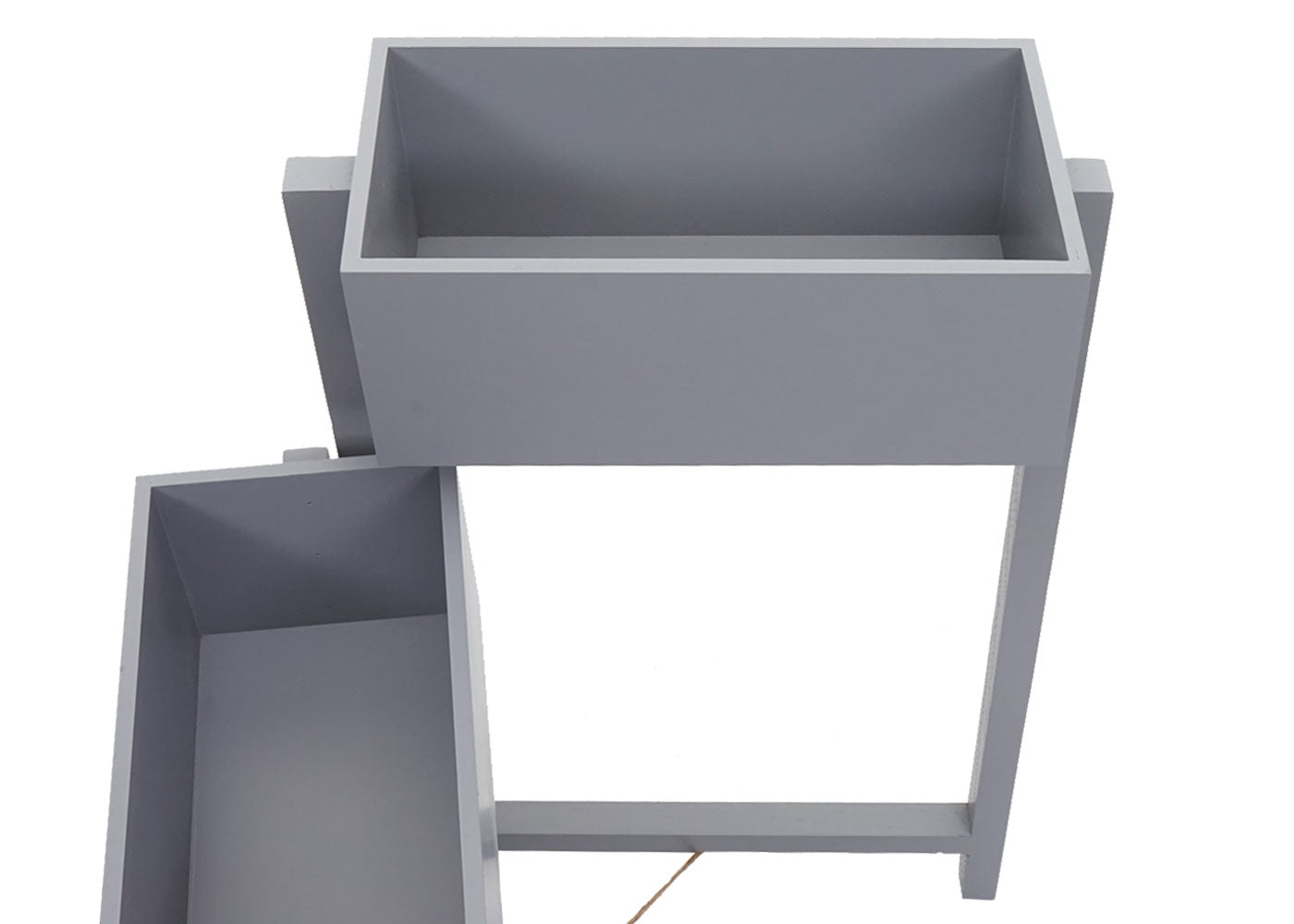 Cosmo Casa - Plantenplank - Staande Plank & Plantenbak - Hout - Shabby Look - Vintage Grijsblauw