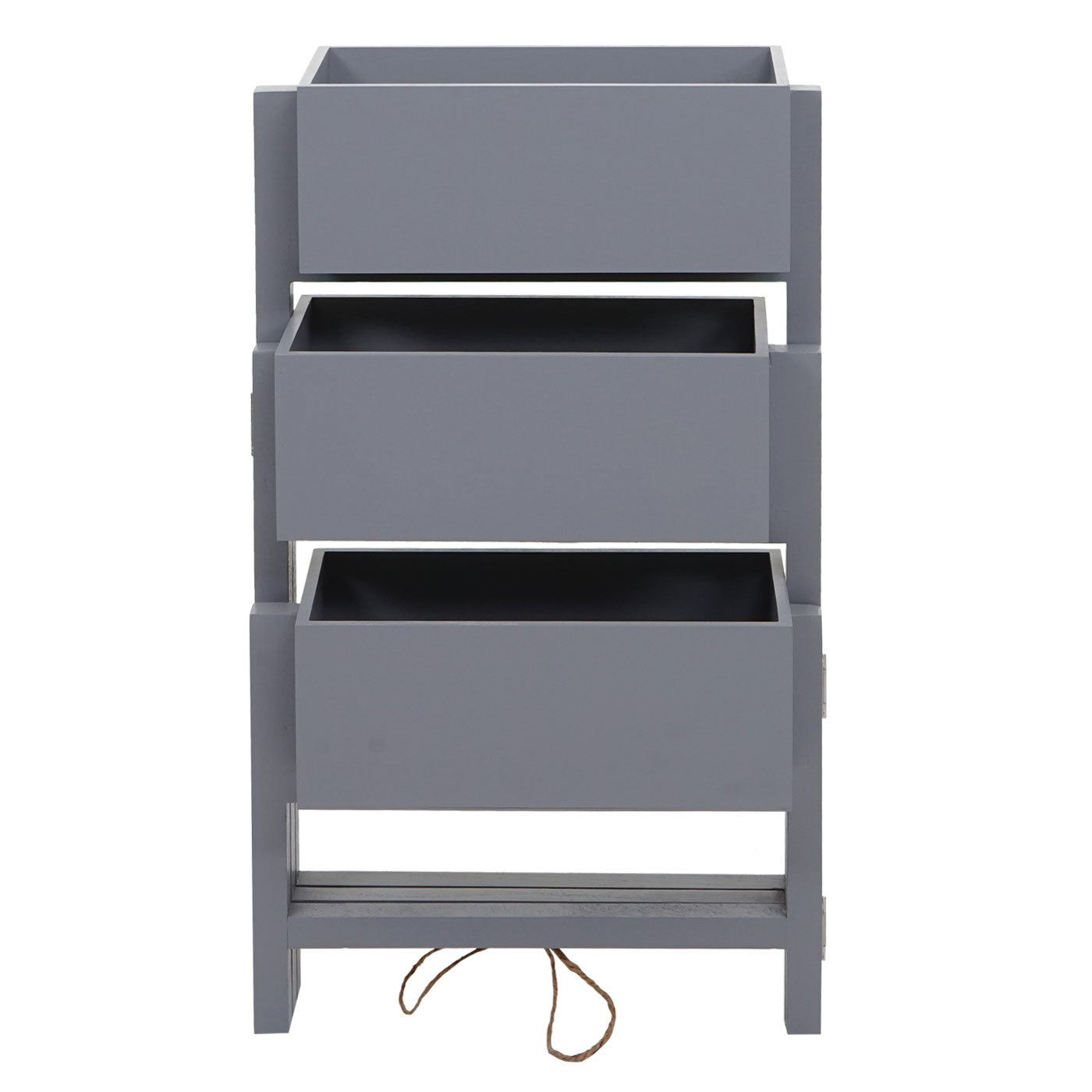 Cosmo Casa - Plantenplank - Staande Plank & Plantenbak - Hout - Shabby Look - Vintage Grijsblauw