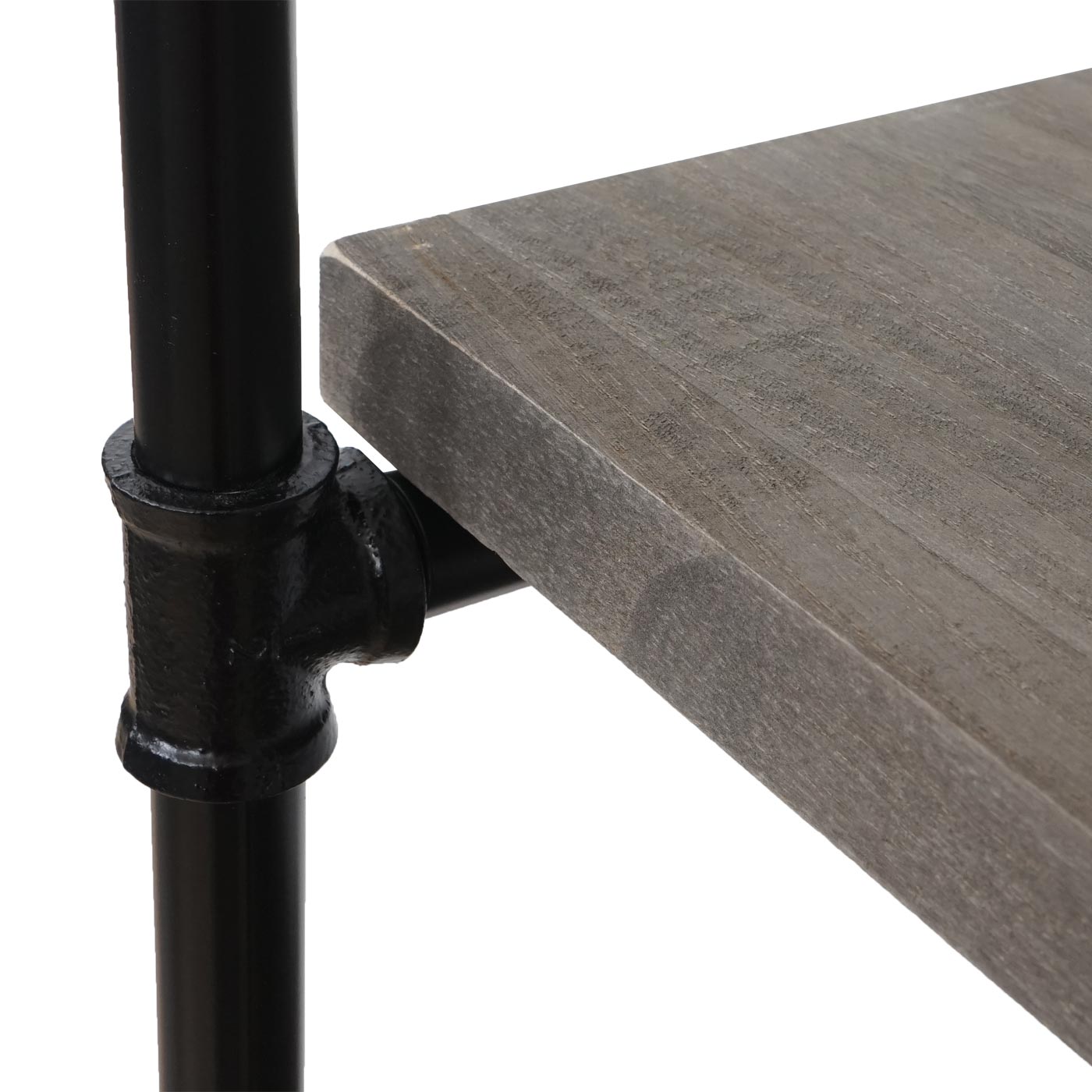 Cosmo Casa - Staande Plank - Woonplank/Boekenkast - Industrieel Design - Hout & Metaal - Grijsbruin - 165×80×28 cm