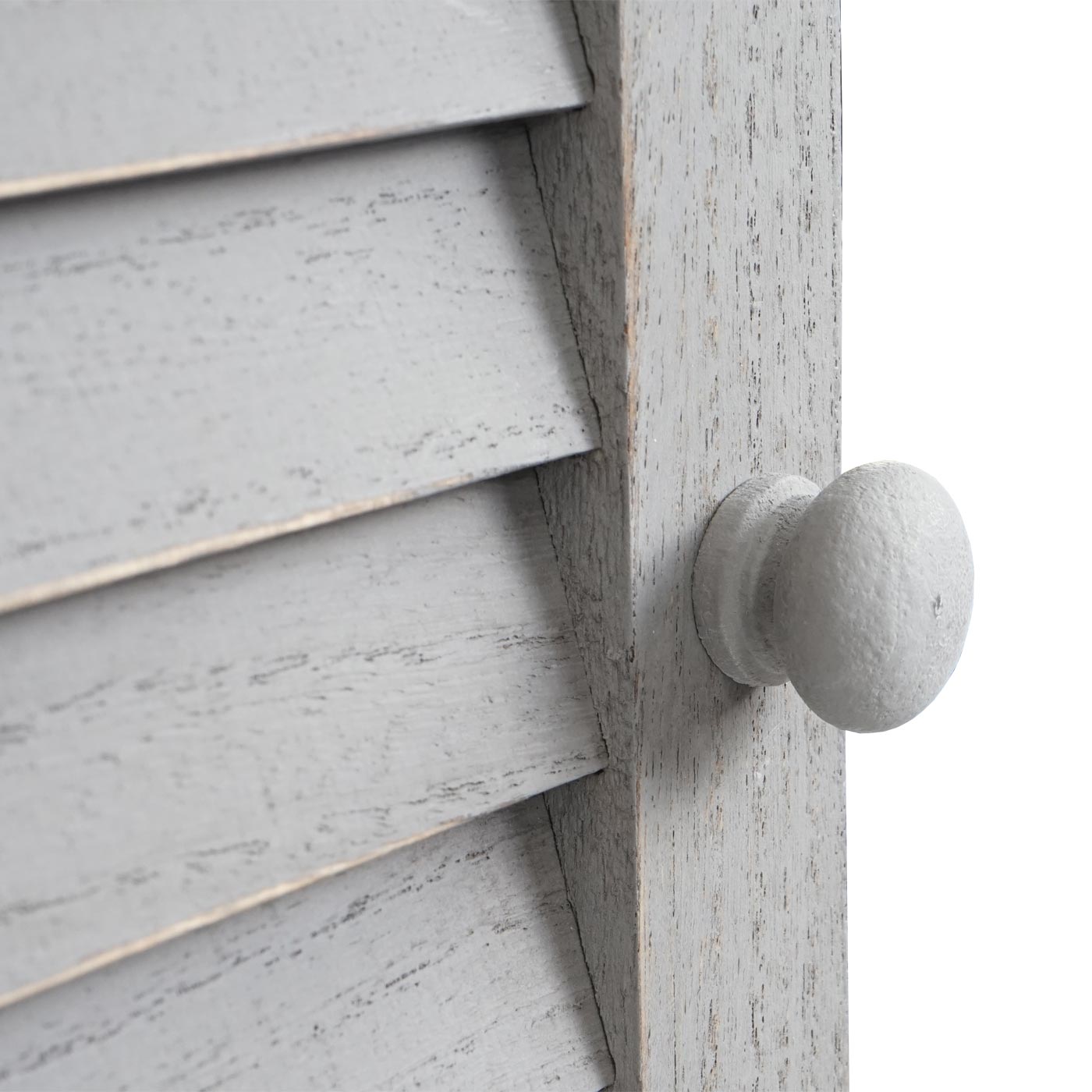 Cosmo Casa - Wandspiegel - Badkamerspiegel met Luiken - Shabby Grijs - 71×46×5 cm