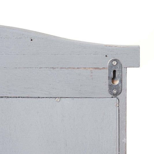 Cosmo Casa - Wandspiegel - Badkamerspiegel met Luiken - Shabby Grijs - 71×46×5 cm