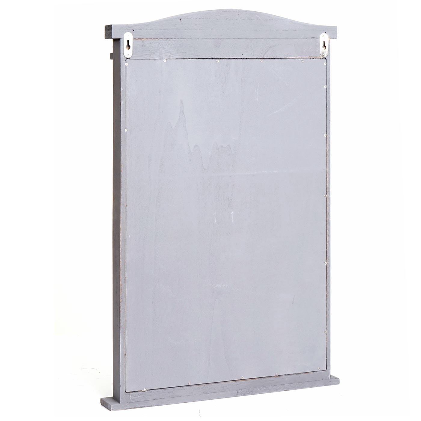 Cosmo Casa - Wandspiegel - Badkamerspiegel met Luiken - Shabby Grijs - 71×46×5 cm