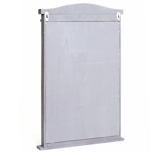 Cosmo Casa - Wandspiegel - Badkamerspiegel met Luiken - Shabby Grijs - 71×46×5 cm