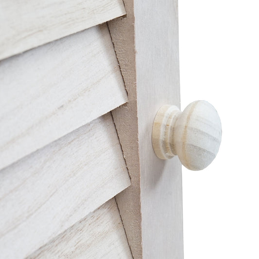 Cosmo Casa - Wandspiegel - Badkamerspiegel met Luiken - Shabby Naturel - 71×46×5 cm