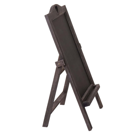 Cosmo Casa - Krijtbordstandaard - 66×37×27 cm - Shabby Look - Hout - Vintage Grijsbruin