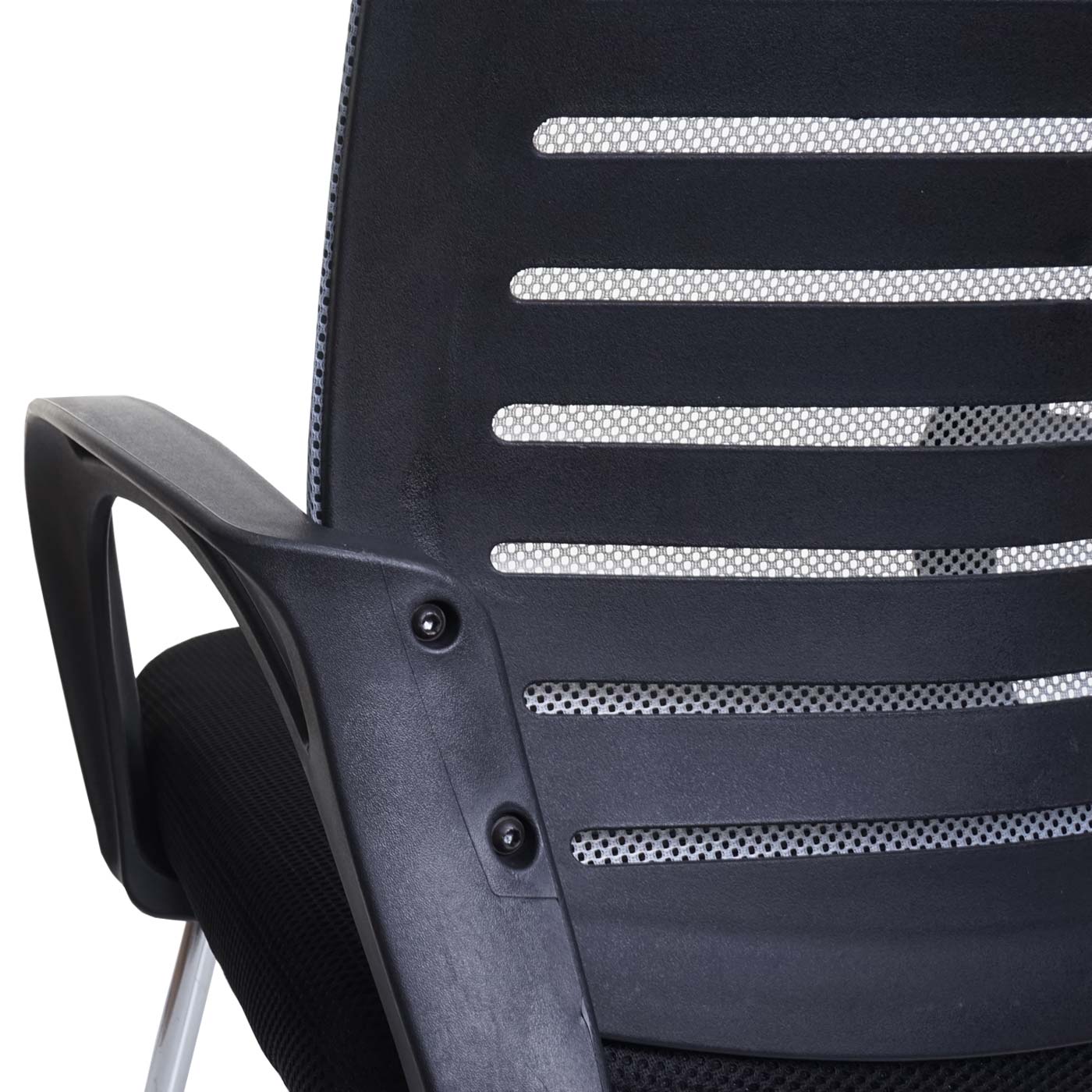 Cosmo Casa - Set van 2 Vergaderstoelen - Sledevrij - Textiel - Grijs