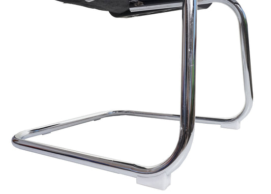 Cosmo Casa - Set van 2 Vergaderstoelen - Sledevrij - Textiel - Grijs