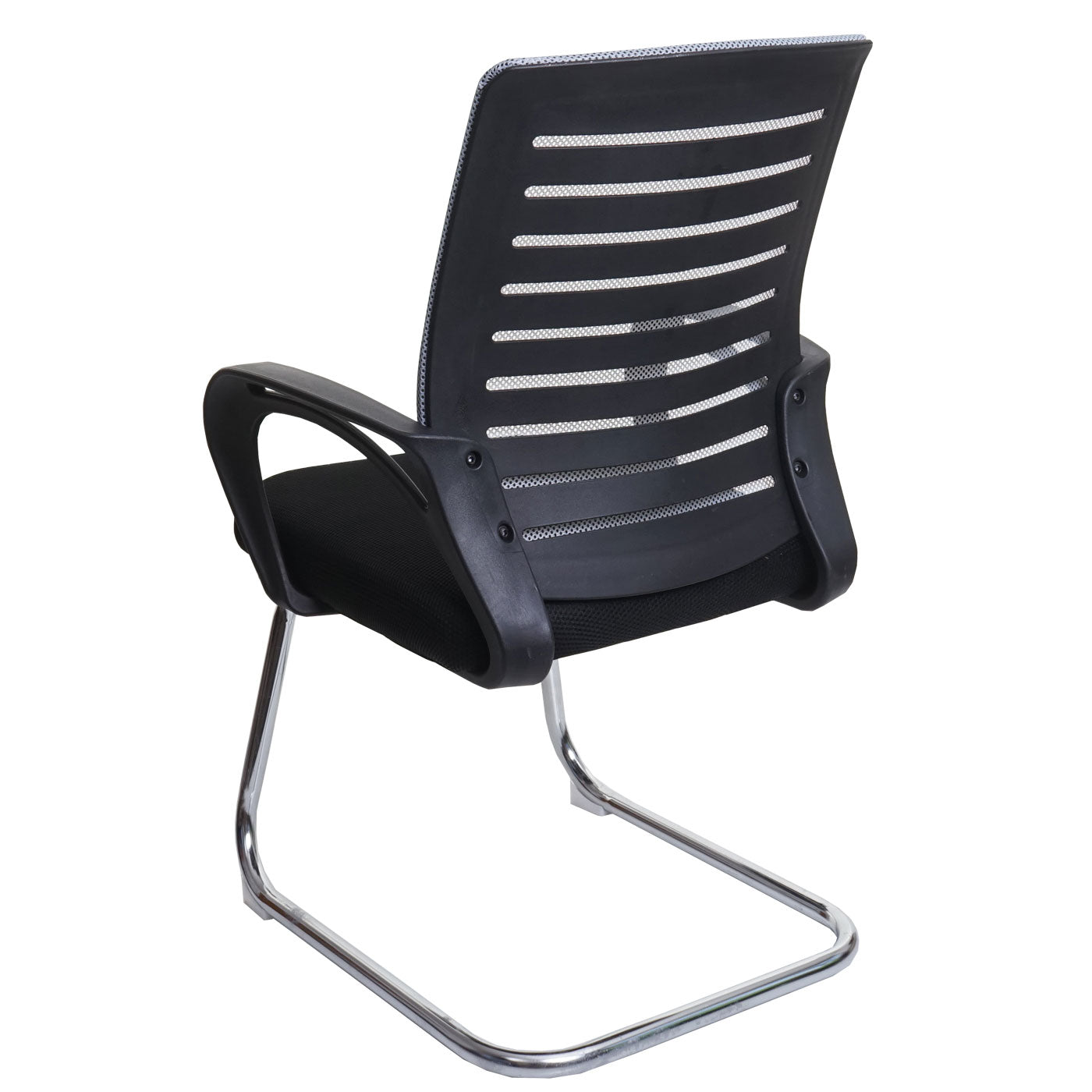 Cosmo Casa - Set van 2 Vergaderstoelen - Sledevrij - Textiel - Grijs