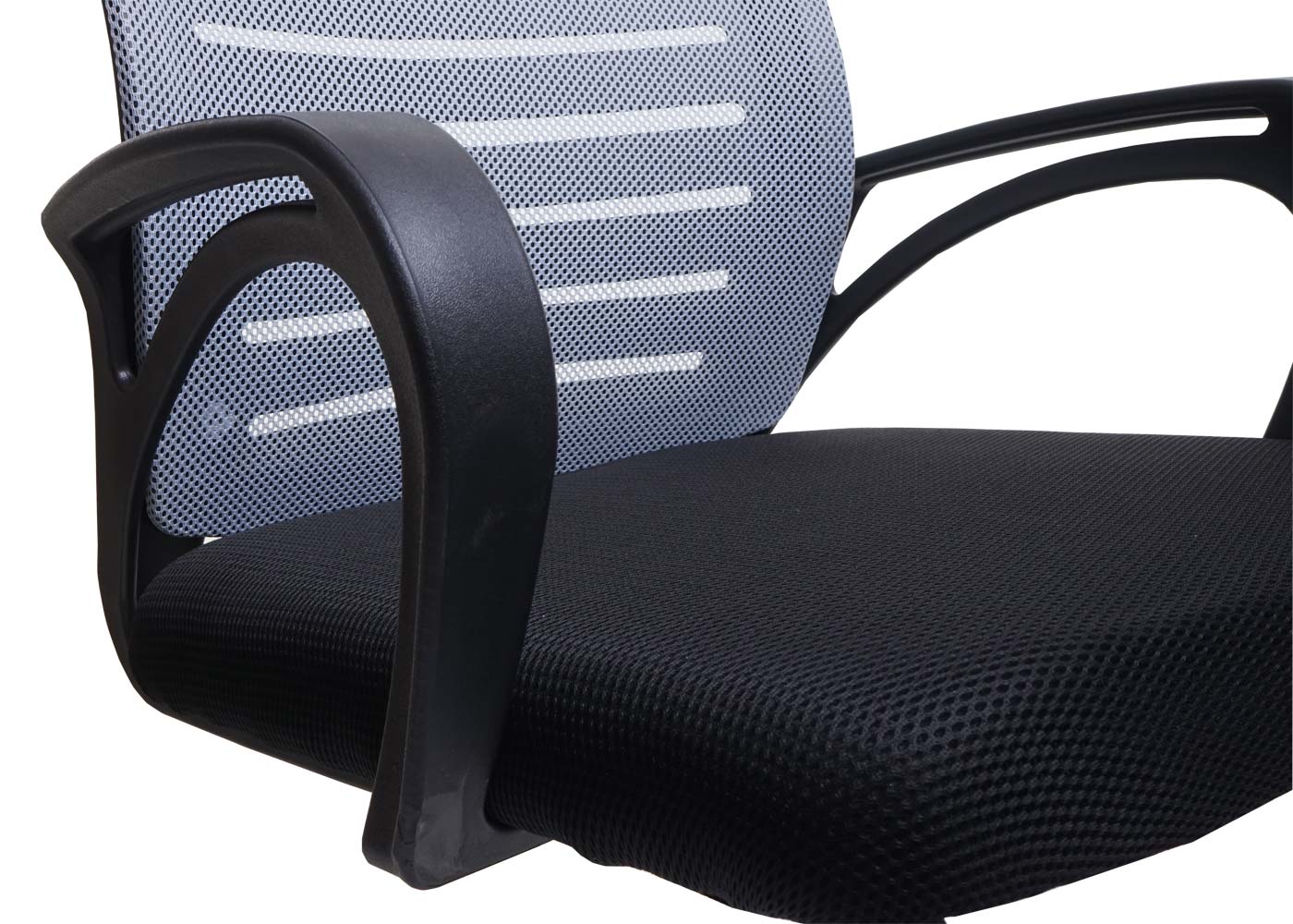 Cosmo Casa - Set van 2 Vergaderstoelen - Sledevrij - Textiel - Grijs