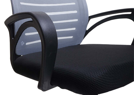 Cosmo Casa - Set van 2 Vergaderstoelen - Sledevrij - Textiel - Grijs