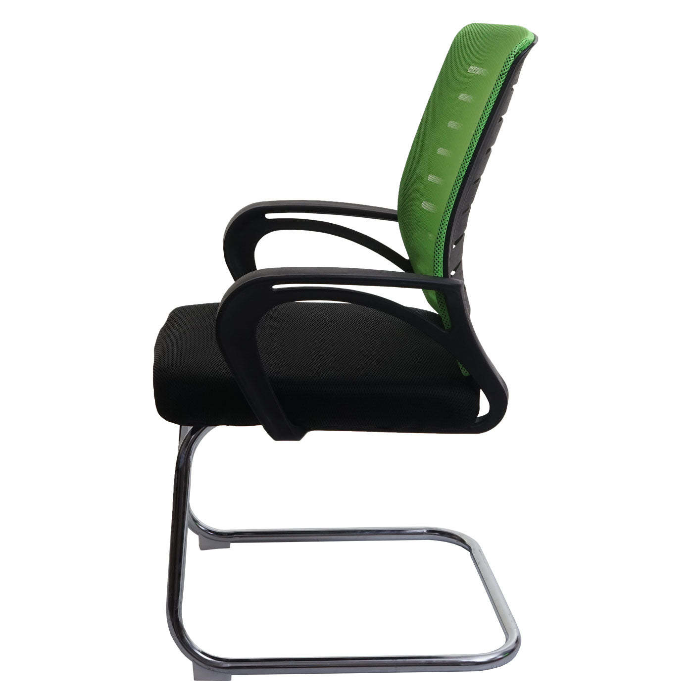 Cosmo Casa - Set van 2 Vergaderstoelen - Sledevrij - Textiel - Groen