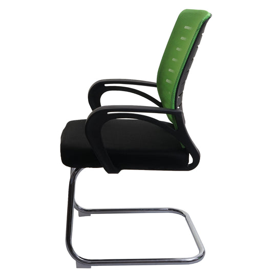 Cosmo Casa - Set van 2 Vergaderstoelen - Sledevrij - Textiel - Groen