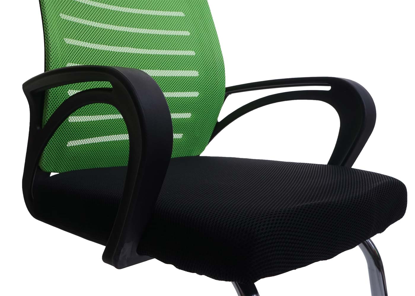 Cosmo Casa - Set van 2 Vergaderstoelen - Sledevrij - Textiel - Groen