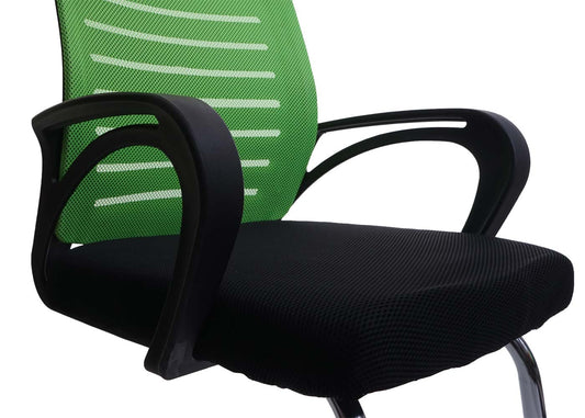 Cosmo Casa - Set van 2 Vergaderstoelen - Sledevrij - Textiel - Groen