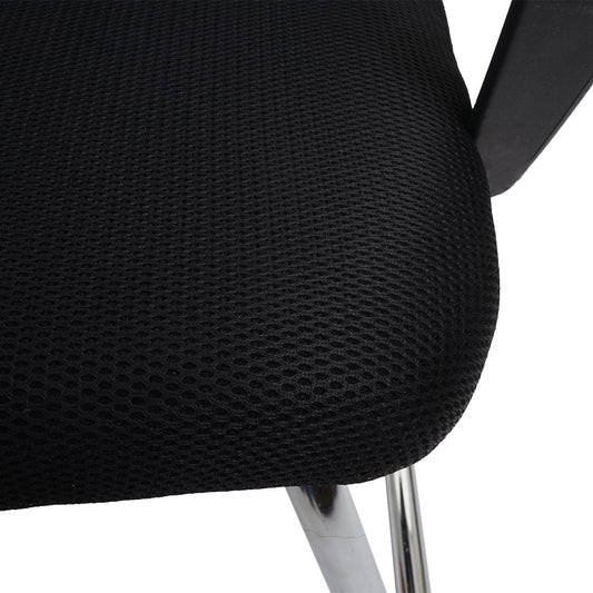 Cosmo Casa - Set van 2 Vergaderstoelen - Sledevrij - Textiel - Rood