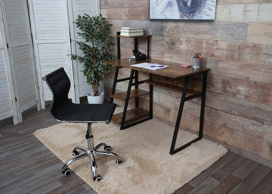 Cosmo Casa - Bureaustoel - Mesh - Textiel - Zwart