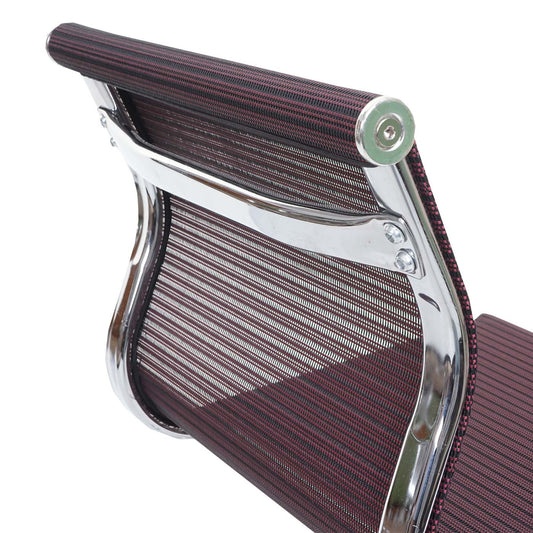 Cosmo Casa - Bureaustoel - Mesh - Textiel - Wijnrood