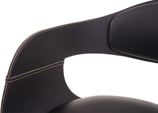 Cosmo Casa - Barkruk - Retro - Kunstleer - Zwart