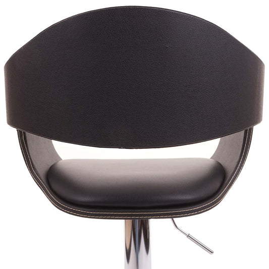 Cosmo Casa - Barkruk - Retro - Kunstleer - Zwart