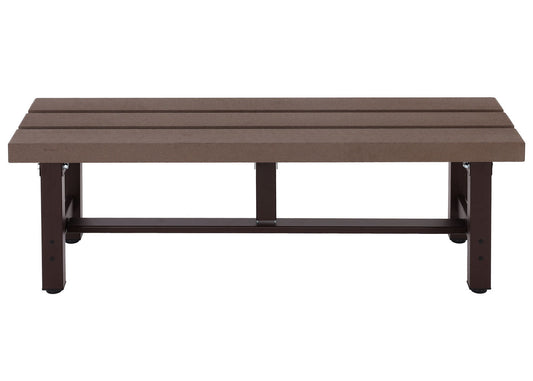 Cosmo Casa - Tuinbank - Weerbestendig WPC - Aluminium - Bruin - 120 cm