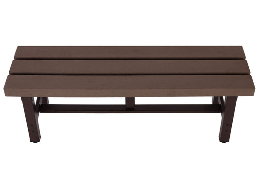 Cosmo Casa - Tuinbank - Weerbestendig WPC - Aluminium - Bruin - 120 cm