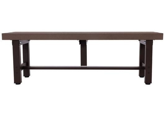 Cosmo Casa - Tuinbank - Weerbestendig WPC - Aluminium - Bruin - 120 cm