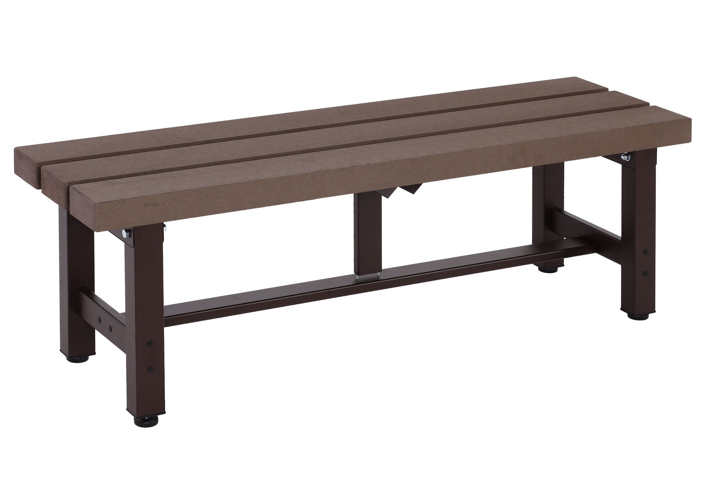 Cosmo Casa - Tuinbank - Weerbestendig WPC - Aluminium - Bruin - 120 cm