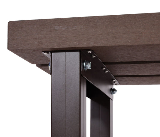 Cosmo Casa - Tuinbank - Weerbestendig WPC - Aluminium - Bruin - 180 cm