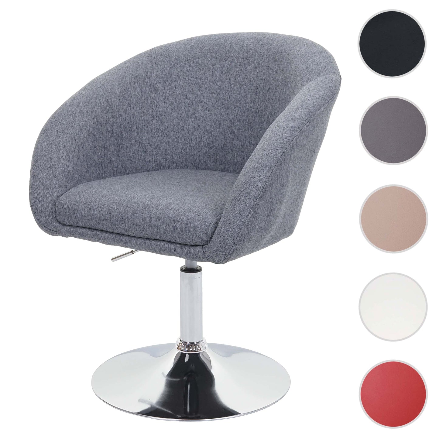 Cosmo Casa - Eetkamerstoel - Verstelbaar - Textiel - Donkergrijs