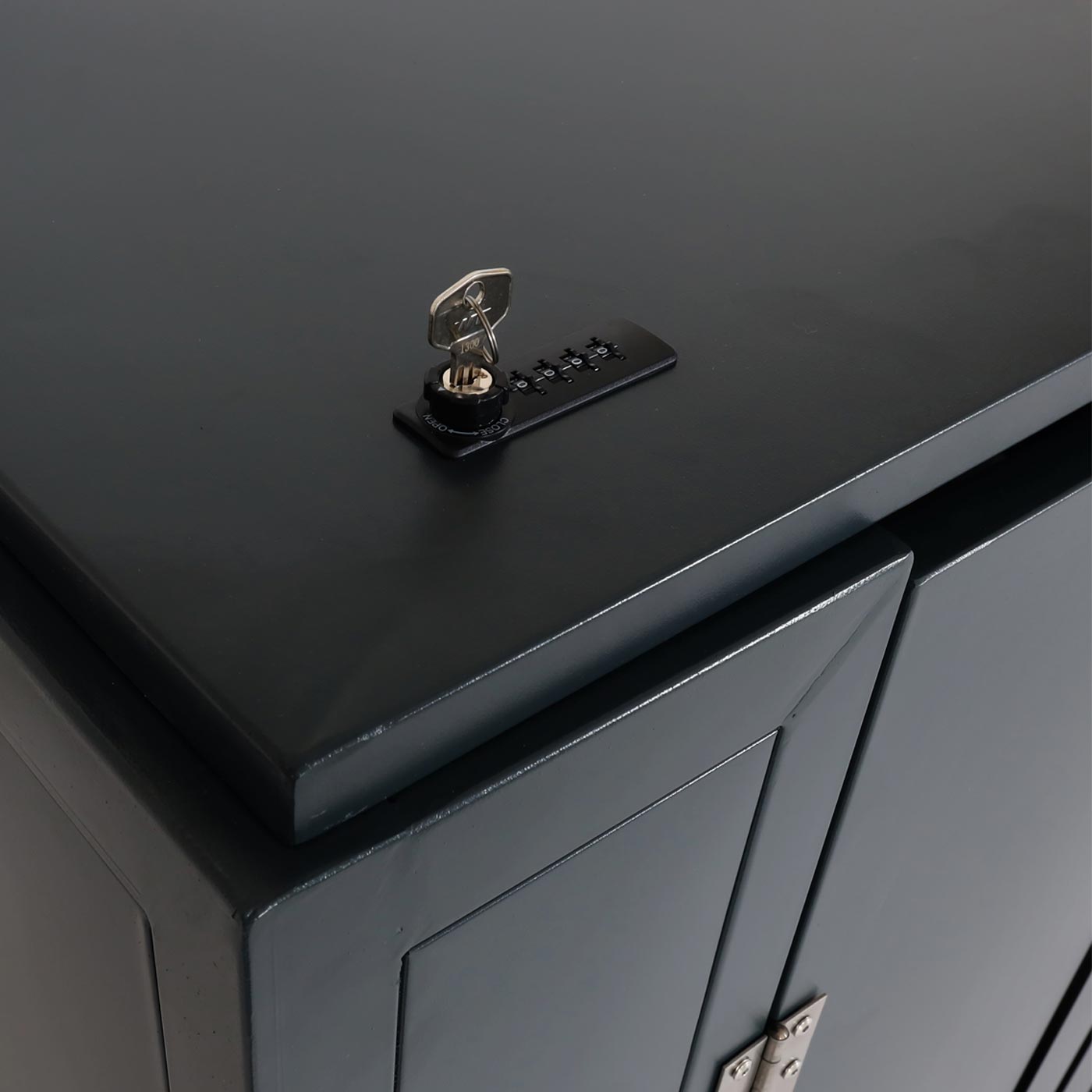 Cosmo Casa - Fietsenstalling 2-Persoons - Materiaalschuur & Deksel - Metaal - Antraciet - 121×202×100 cm