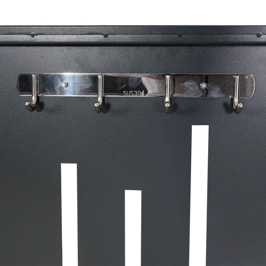 Cosmo Casa - Fietsenstalling 2-Persoons - Materiaalschuur & Deksel - Metaal - Antraciet - 121×202×100 cm