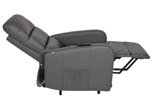 Cosmo Casa - TV-Fauteuil - Ligfunctie - Kunstleer - Grijs