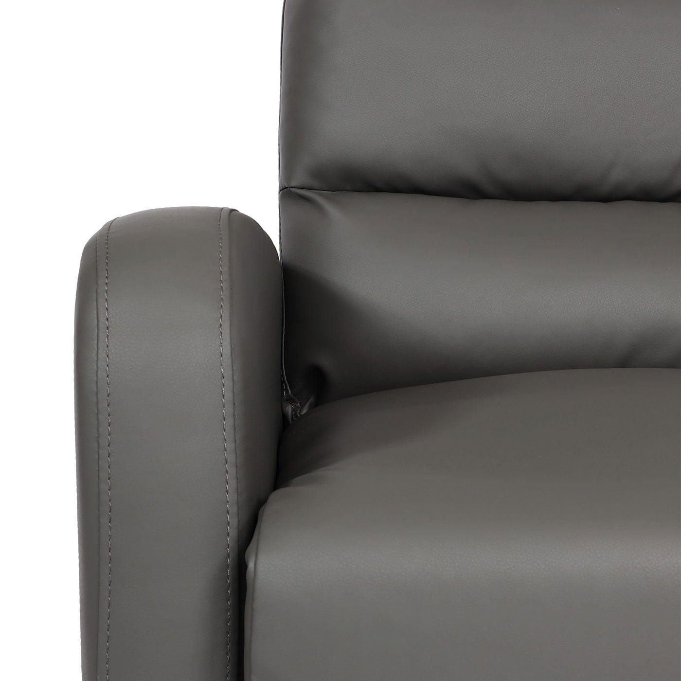 Cosmo Casa - TV-Fauteuil - Ligfunctie - Kunstleer - Grijs