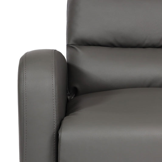 Cosmo Casa - TV-Fauteuil - Ligfunctie - Kunstleer - Grijs