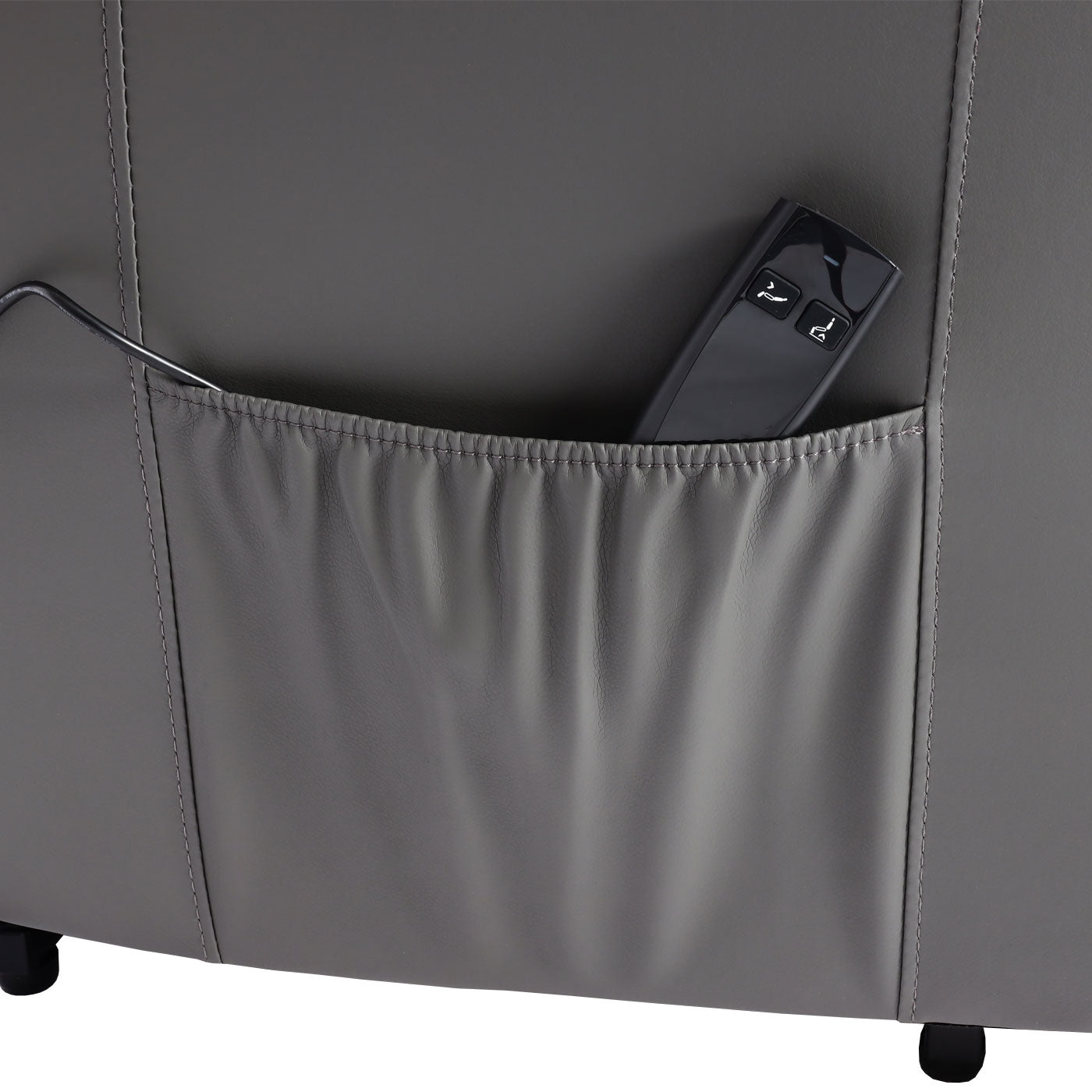 Cosmo Casa - TV-Fauteuil - Ligfunctie - Kunstleer - Grijs