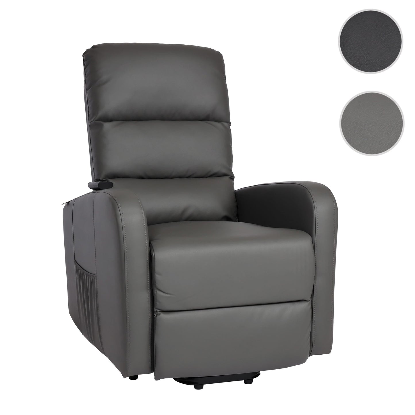 Cosmo Casa - TV-Fauteuil - Ligfunctie - Kunstleer - Grijs