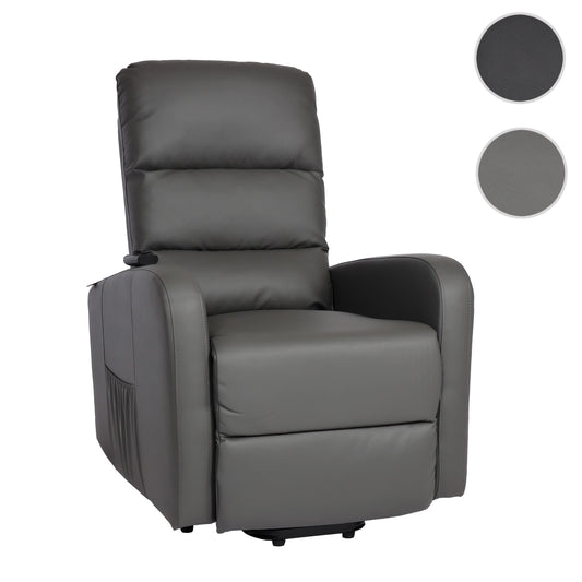 Cosmo Casa - TV-Fauteuil - Ligfunctie - Kunstleer - Grijs