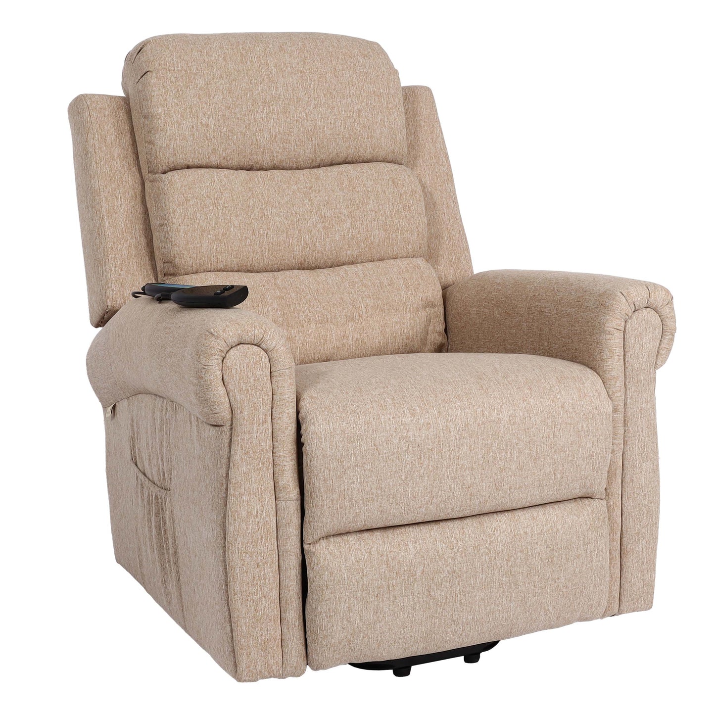 Cosmo Casa - TV-Fauteuil - Massage - Textiel - Beige-Bruin