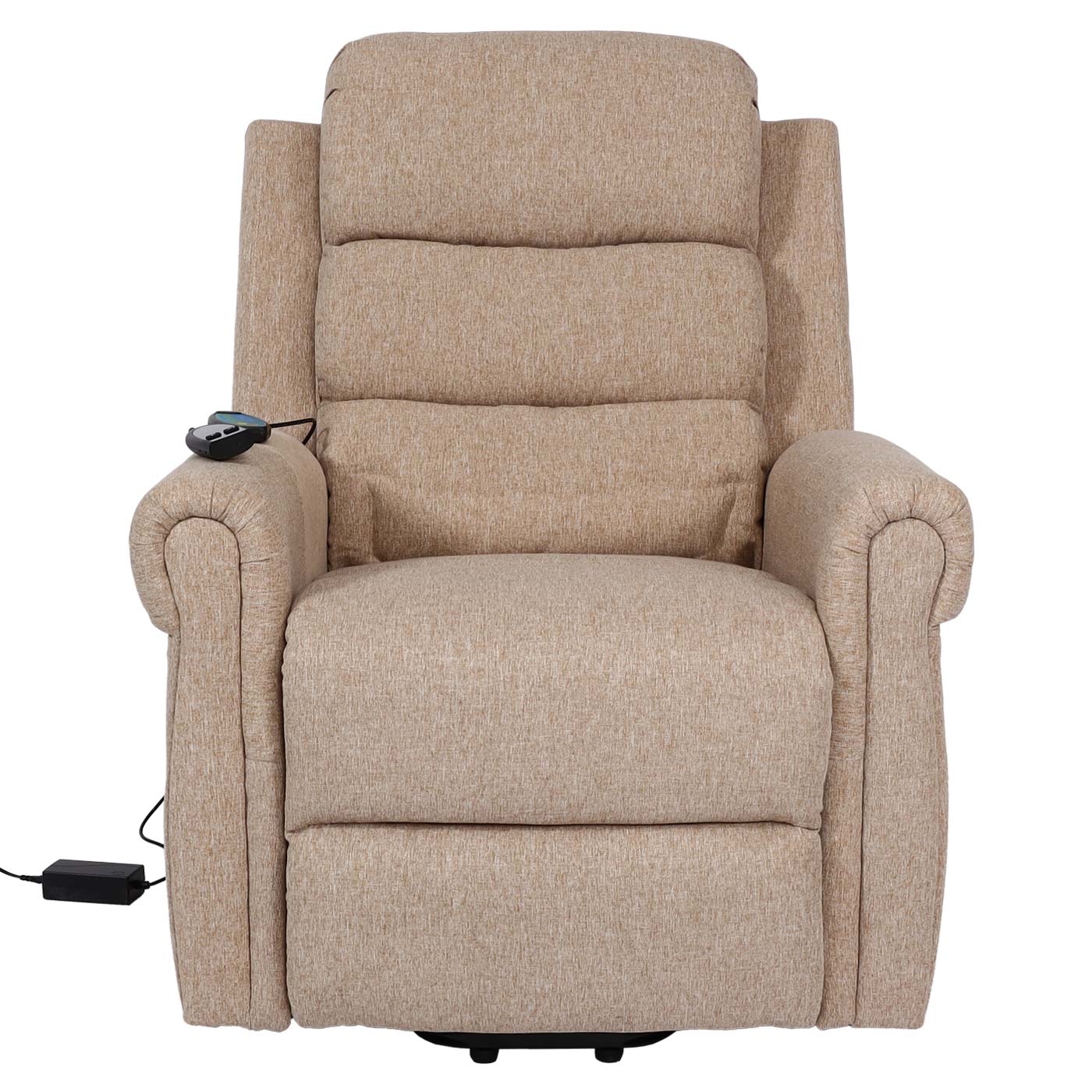 Cosmo Casa - TV-Fauteuil - Massage - Textiel - Beige-Bruin