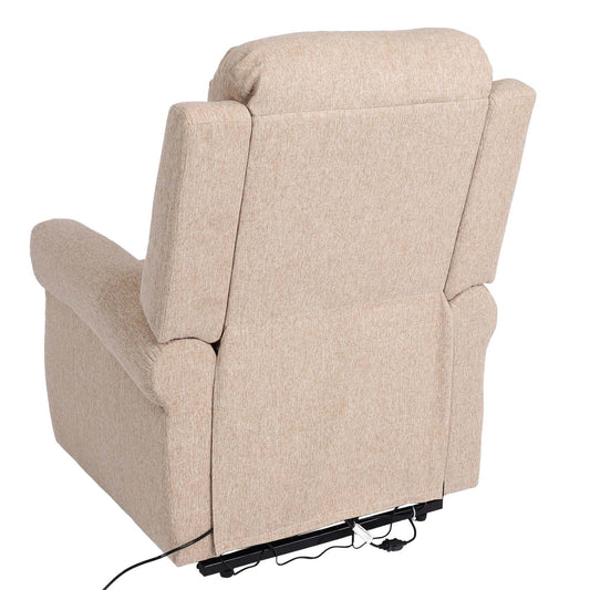 Cosmo Casa - TV-Fauteuil - Massage - Textiel - Beige-Bruin