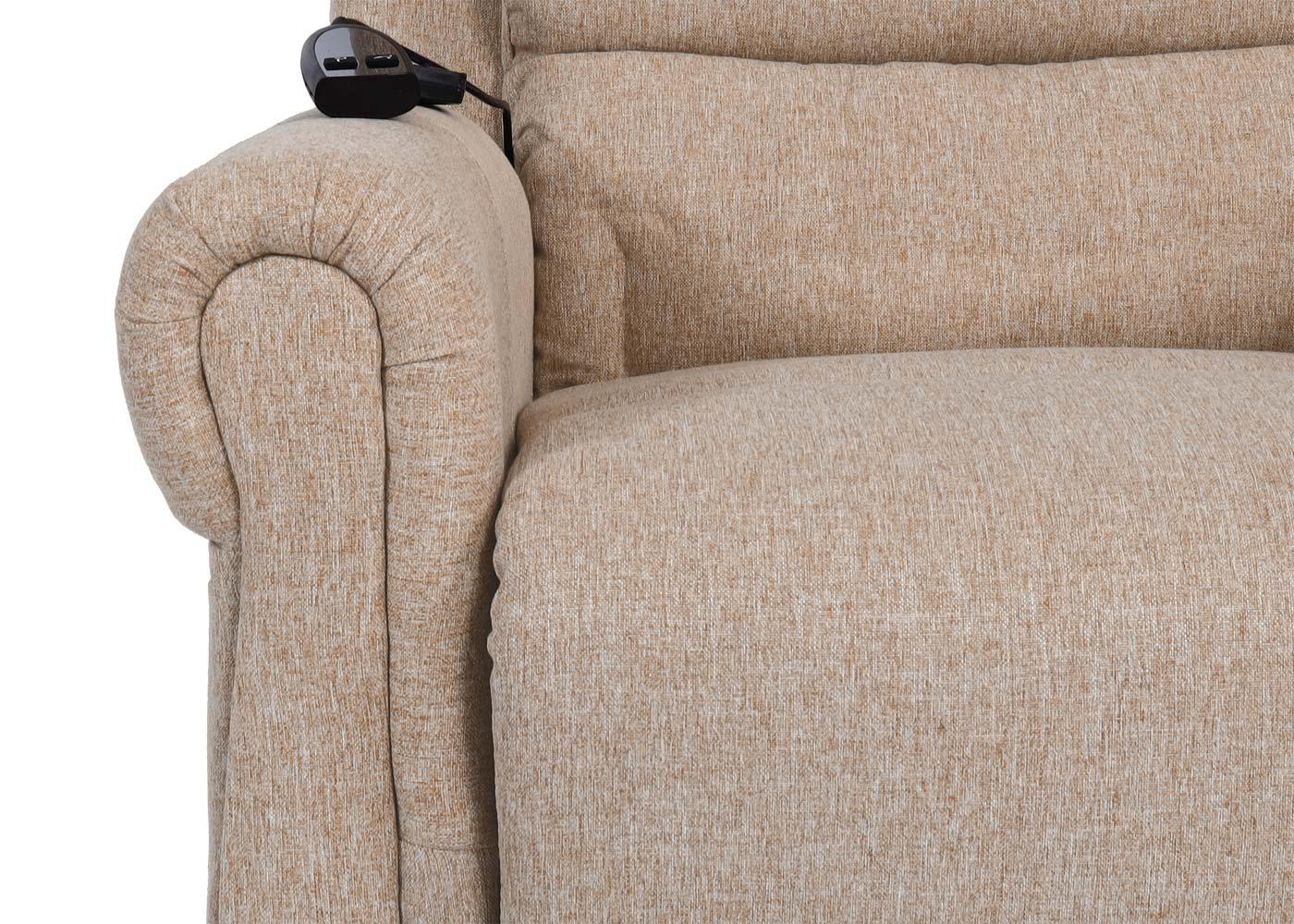 Cosmo Casa - TV-Fauteuil - Massage - Textiel - Beige-Bruin