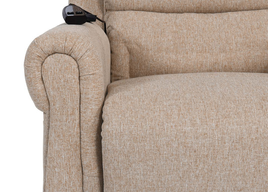 Cosmo Casa - TV-Fauteuil - Massage - Textiel - Beige-Bruin