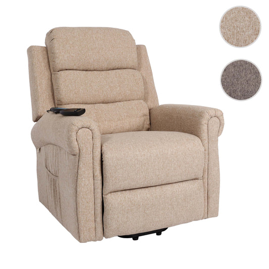 Cosmo Casa - TV-Fauteuil - Massage - Textiel - Beige-Bruin