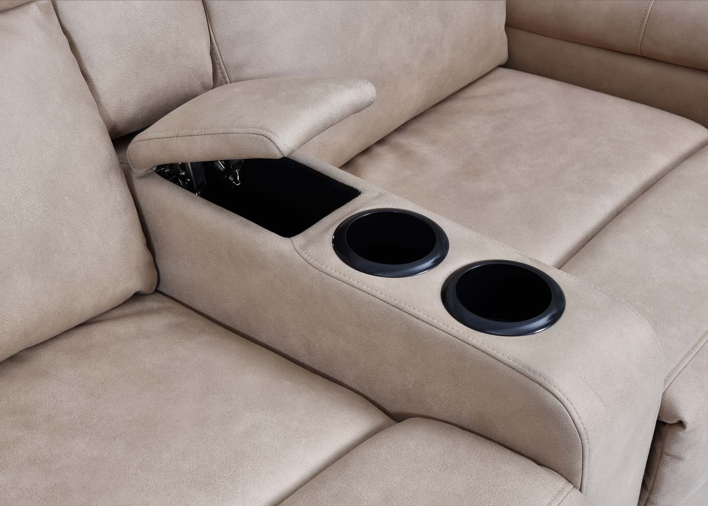 Cosmo Casa - 2-zits Bioscoopstoel - Relax - Textiel - Beige