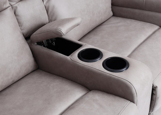 Cosmo Casa - 2-zits Bioscoopstoel - Relax - Textiel - Lichtgrijs