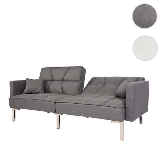 Cosmo Casa - Slaapbank - Slaapfunctie - Textiel - Grijs - 170×104 cm