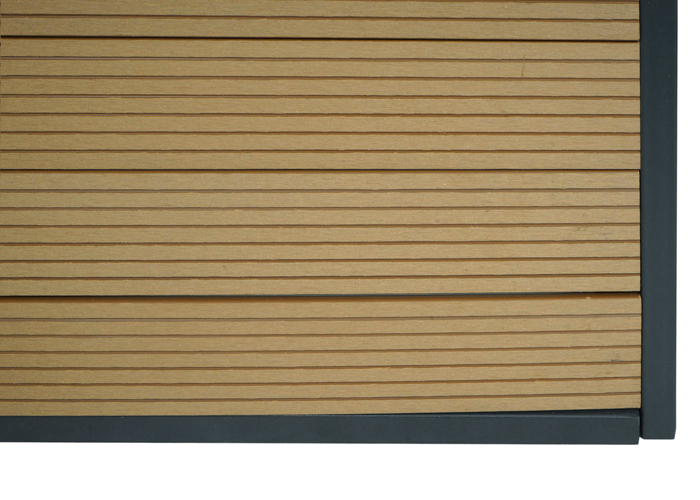 Cosmo Casa - Robotmaaiergarage met Plantenbak - Dakopvang voor Grasmaaiers - WPC & Metaal - Eikenlook - 40×60×73 cm