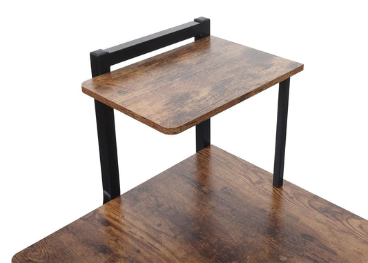 Cosmo Casa - Bureau - Gecertificeerd - Metaal & MDF - Bruin - 100×50 cm