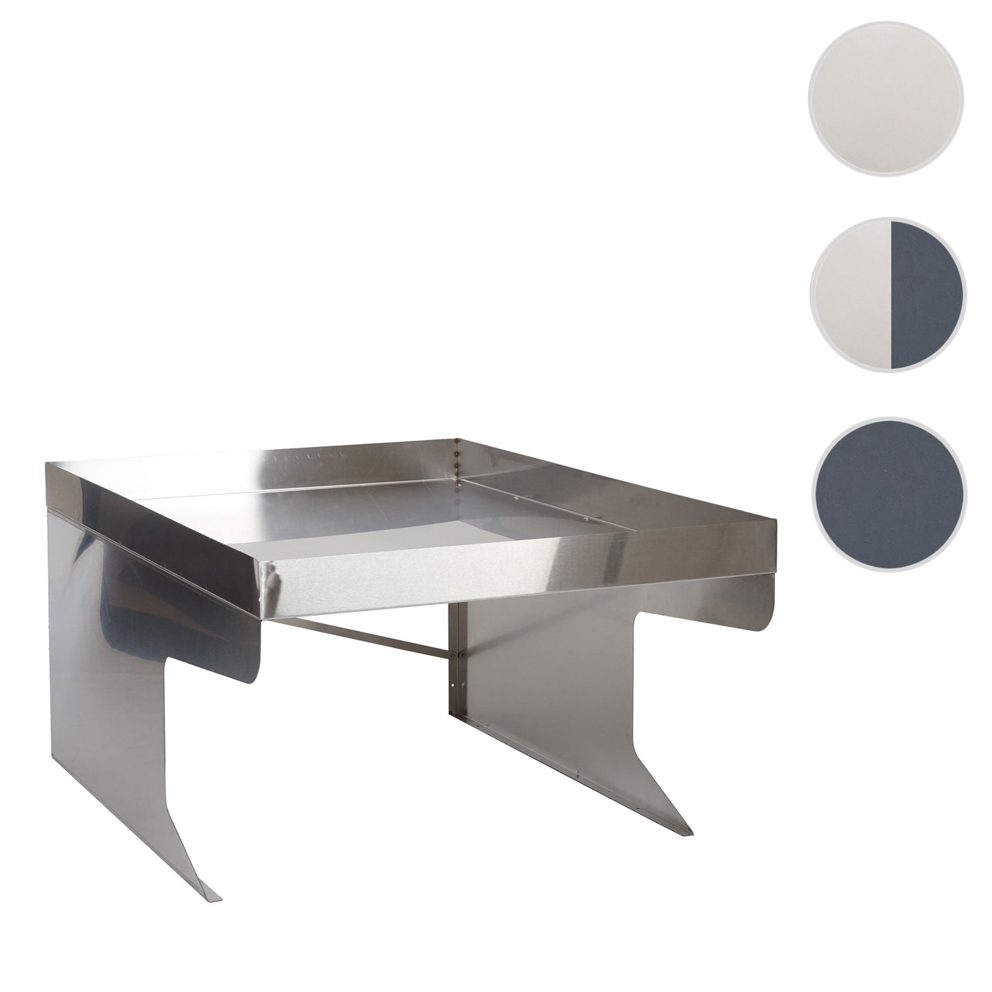 Cosmo Casa - XL Maairobotgarage met Plantenbak - Dakshelter - Metaal (RVS) - 47×70×100 cm