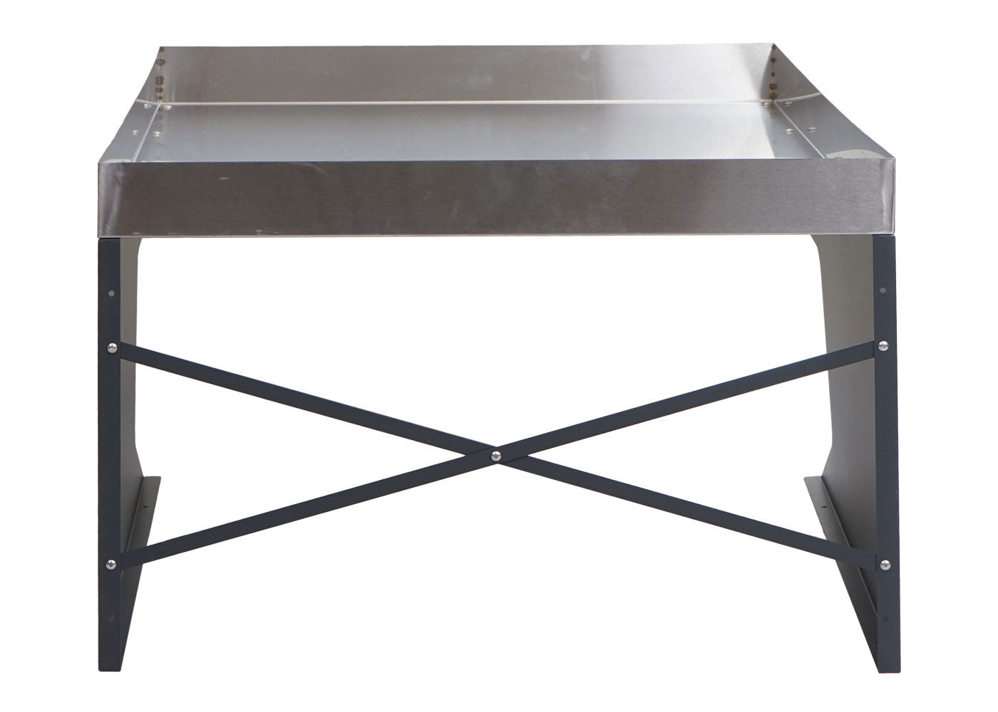 Cosmo Casa - XL Maairobotgarage met Plantenbak - Dakshelter - Metaal - Antraciet - 47×70×100 cm